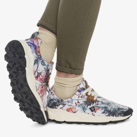 Flower Mountain Pampas Men's Koki Taniguchi Spec Ed White Floral Sneaker, 10 - Picture 1 of 13